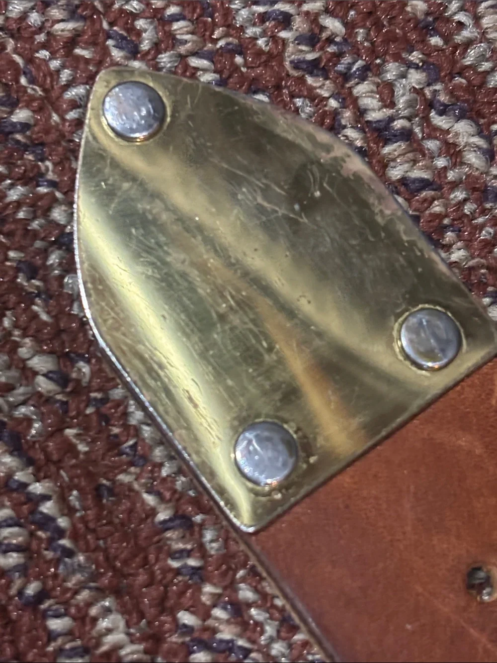 Vintage steerhide belt mixedmetallic chunky metal statement belt thick buckle